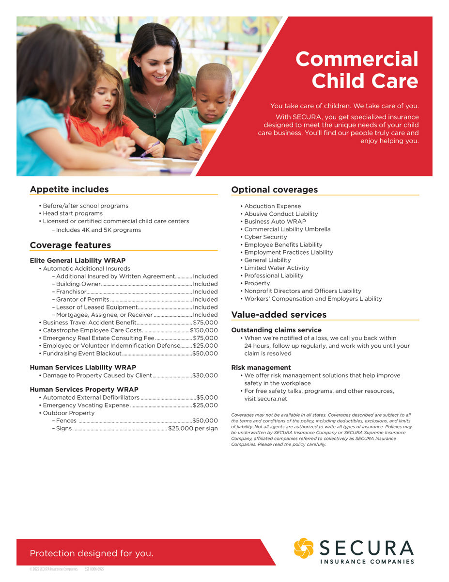 Commercial Child Care Sell Sheet
